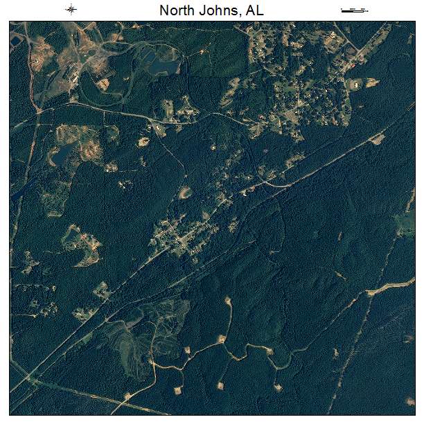 North Johns, AL air photo map