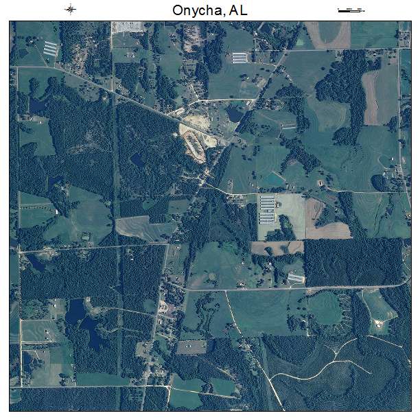 Onycha, AL air photo map