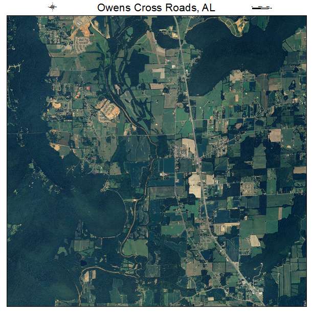 Owens Cross Roads, AL air photo map
