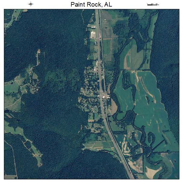 Paint Rock, AL air photo map