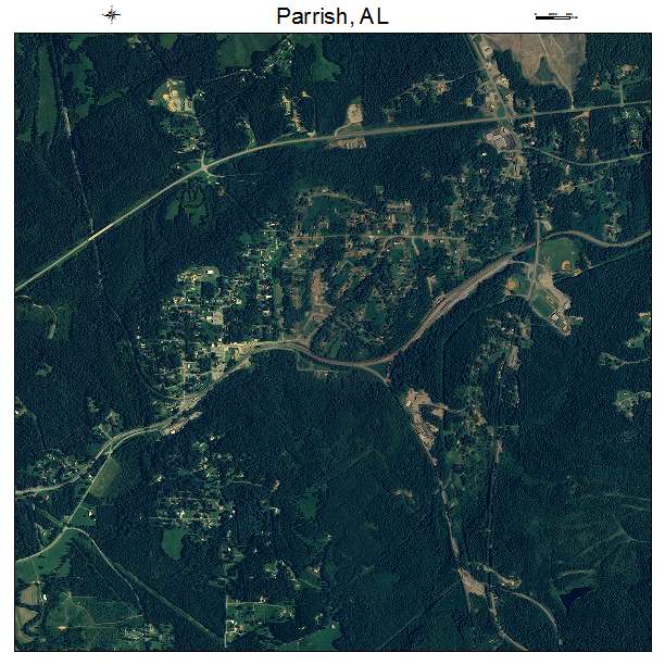 Parrish, AL air photo map