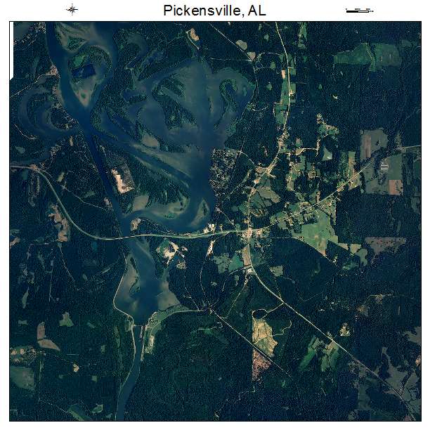 Pickensville, AL air photo map