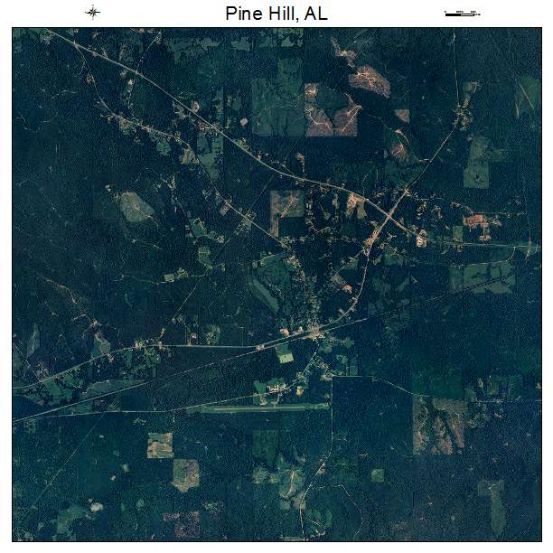 Pine Hill, AL air photo map