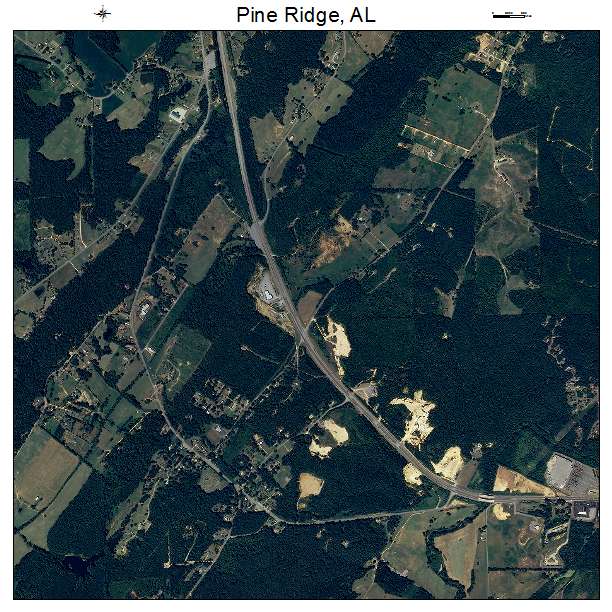 Pine Ridge, AL air photo map
