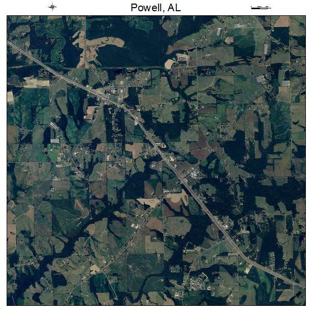 Powell, AL air photo map