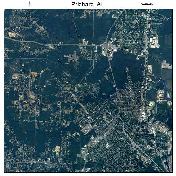 Prichard, AL air photo map
