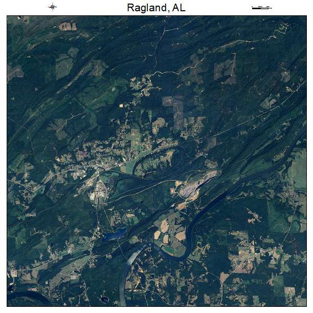 Ragland, AL air photo map