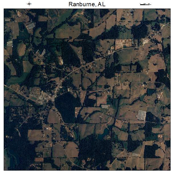 Ranburne, AL air photo map