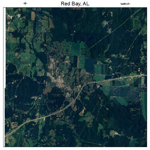 Red Bay, AL air photo map