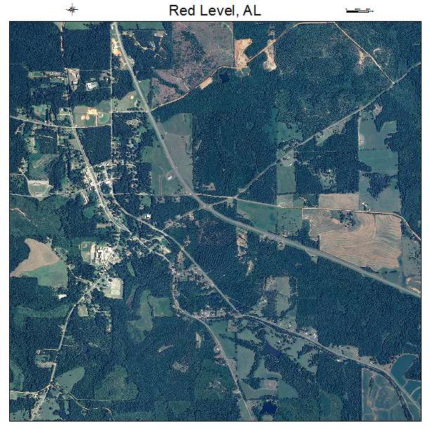 Red Level, AL air photo map