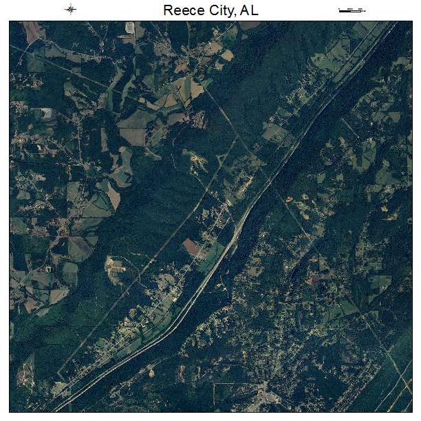 Reece City, AL air photo map