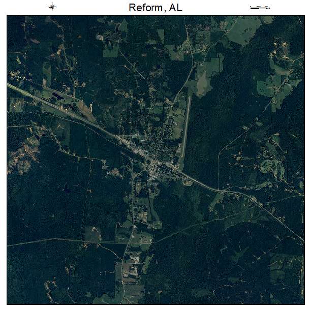 Reform, AL air photo map