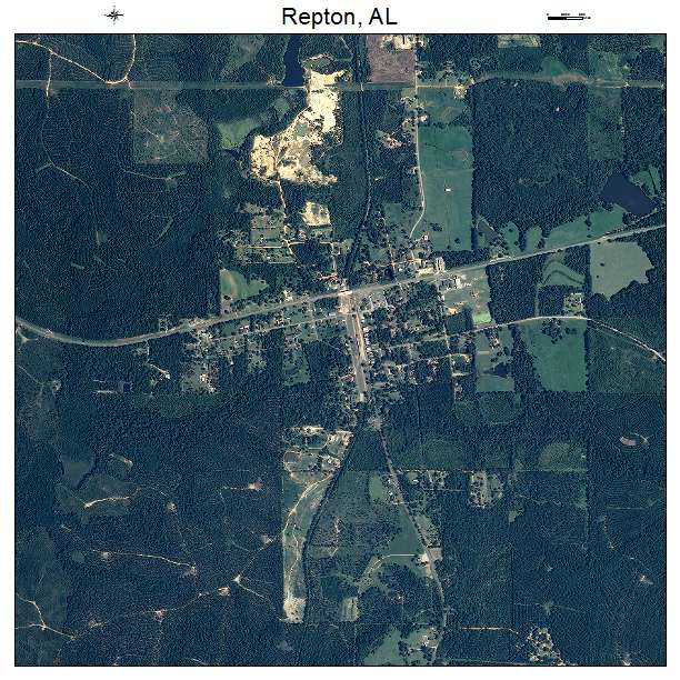 Repton, AL air photo map