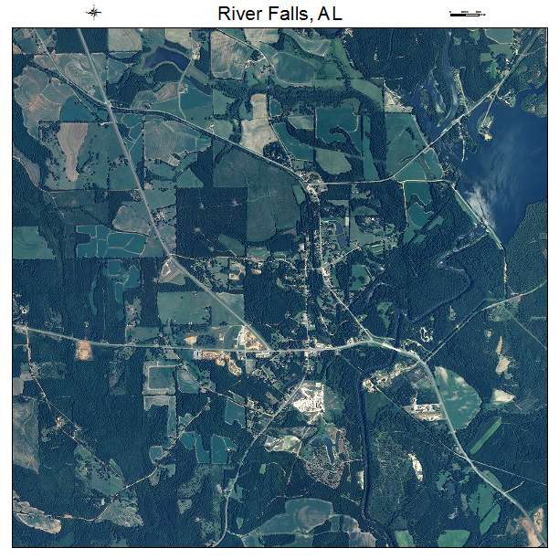 River Falls, AL air photo map