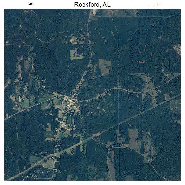 Rockford, AL air photo map