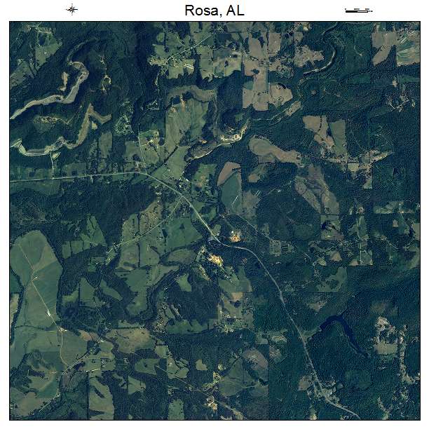 Rosa, AL air photo map