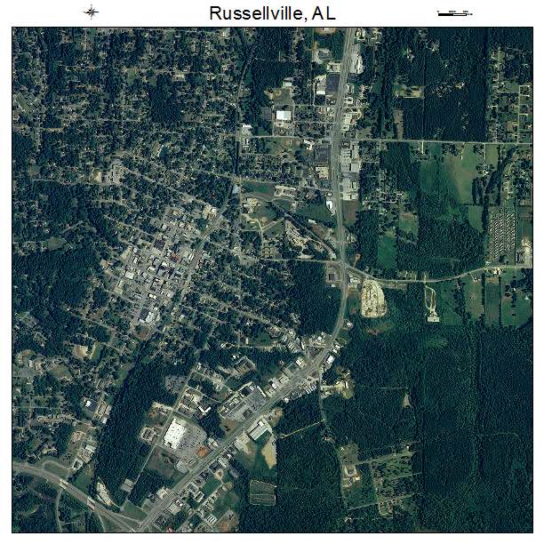 Russellville, AL air photo map