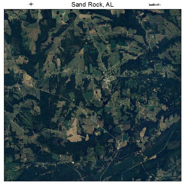 Sand Rock, AL air photo map