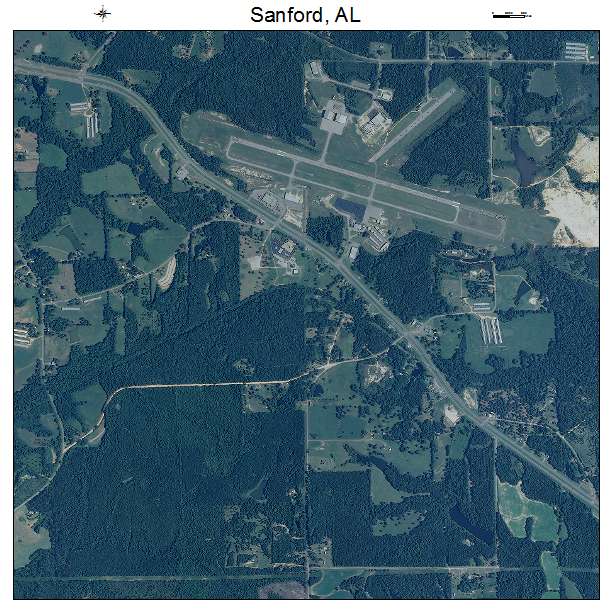 Sanford, AL air photo map