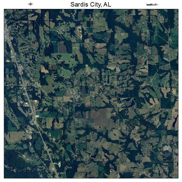 Sardis City, AL air photo map