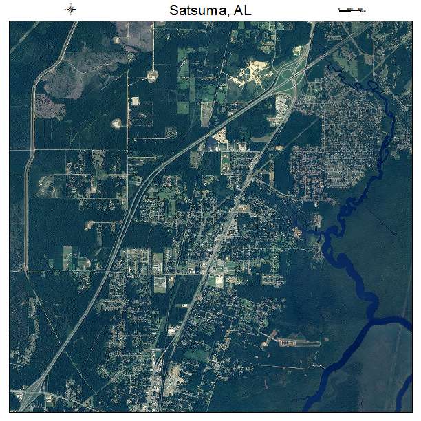 Satsuma, AL air photo map
