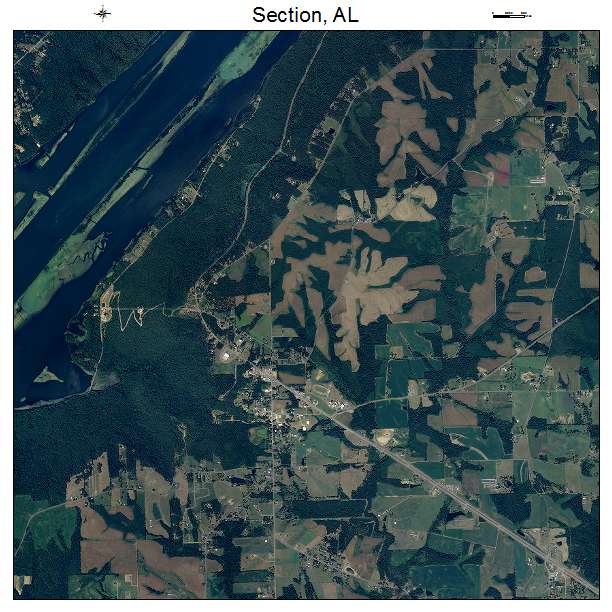 Section, AL air photo map