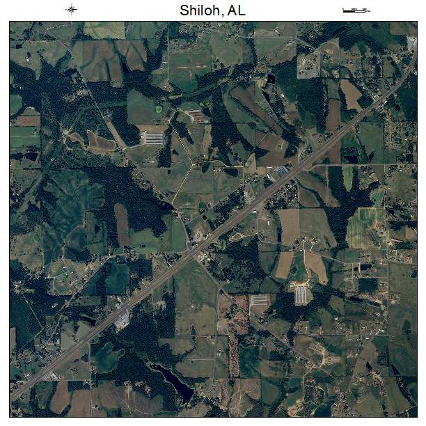 Shiloh, AL air photo map