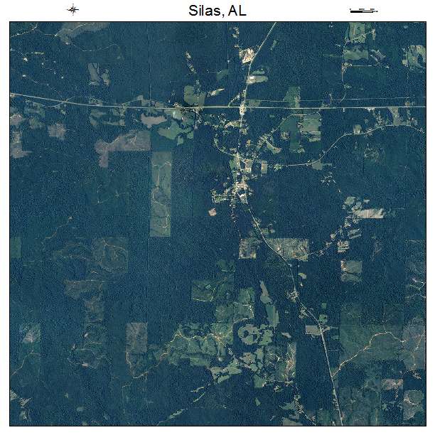 Silas, AL air photo map