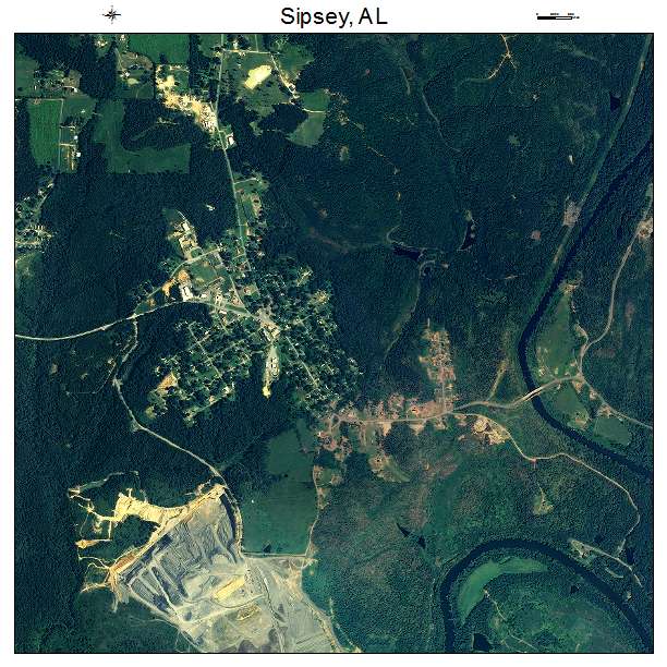 Sipsey, AL air photo map