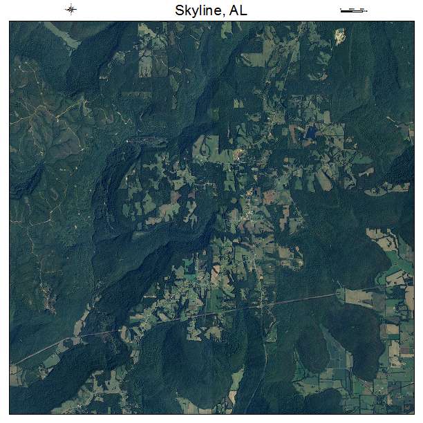 Skyline, AL air photo map