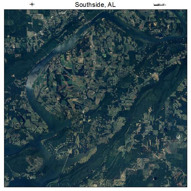 Southside, AL air photo map