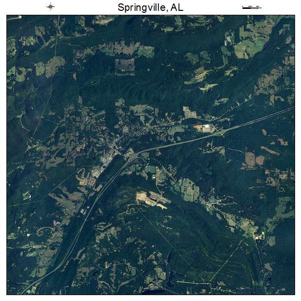 Springville, AL air photo map