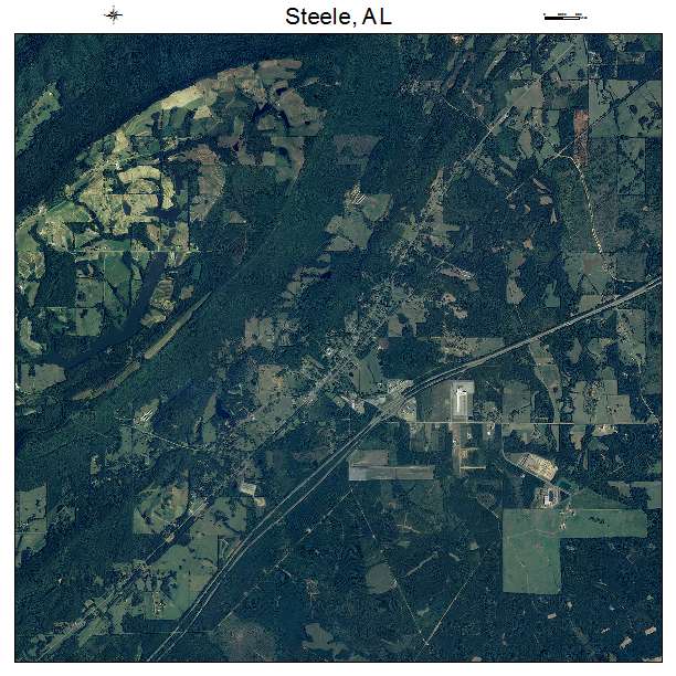 Steele, AL air photo map