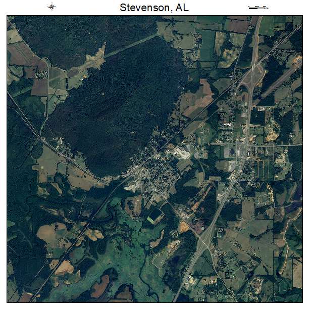 Stevenson, AL air photo map
