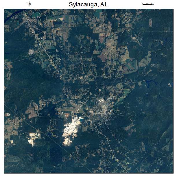 Sylacauga, AL air photo map
