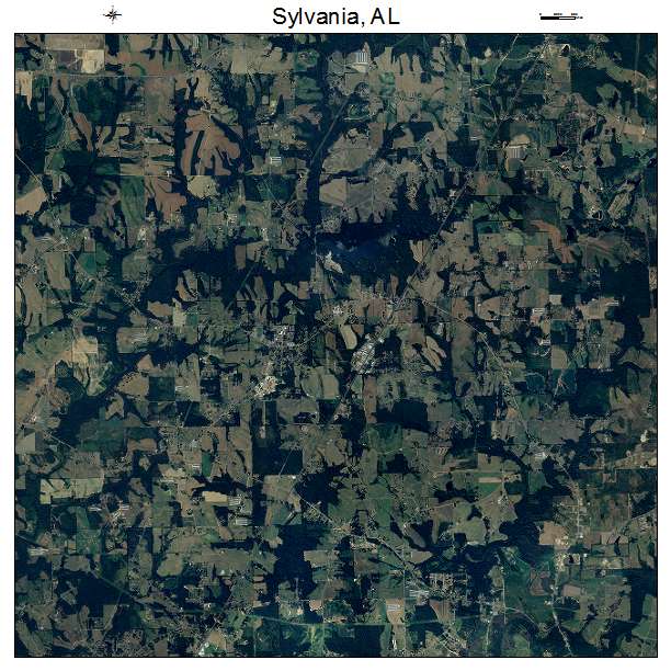 Sylvania, AL air photo map