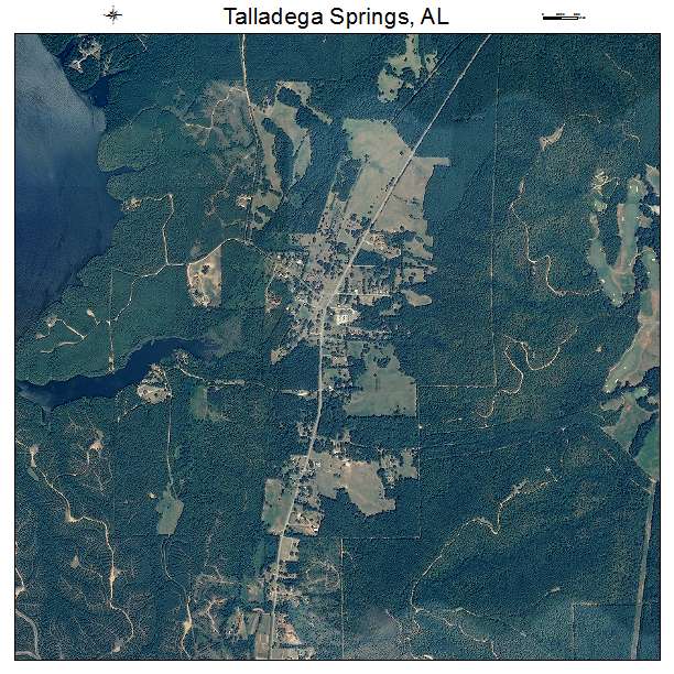 Talladega Springs, AL air photo map