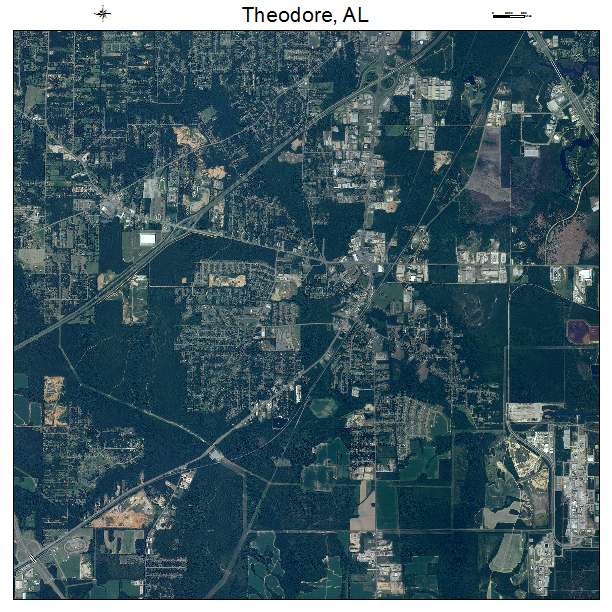 Theodore, AL air photo map