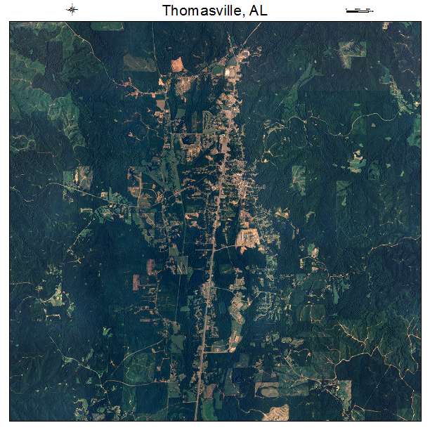 Thomasville, AL air photo map
