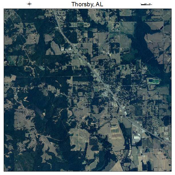 Thorsby, AL air photo map