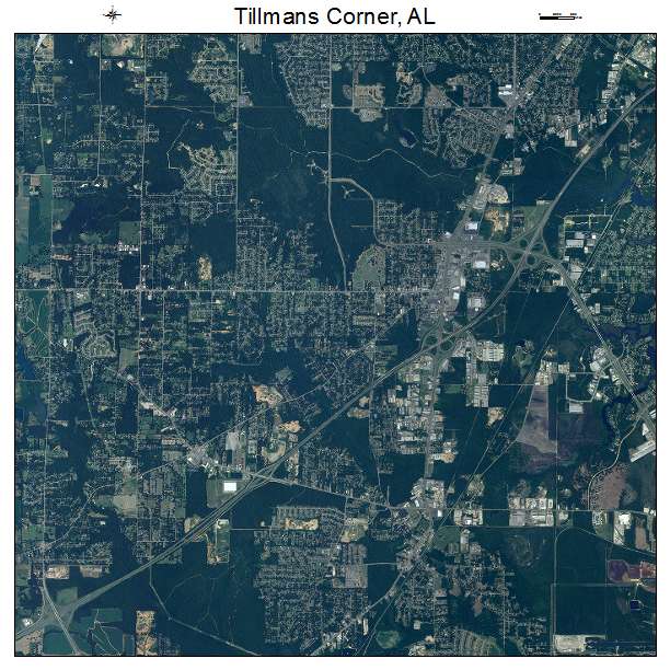 Tillmans Corner, AL air photo map