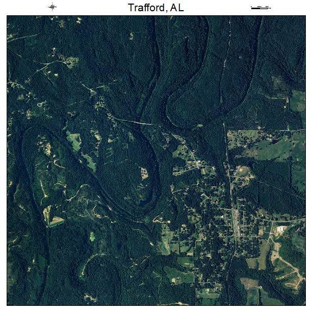 Trafford, AL air photo map