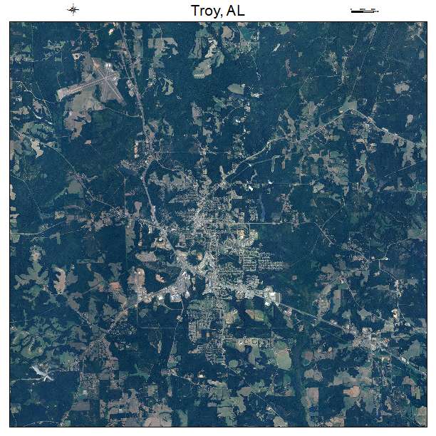 Troy, AL air photo map