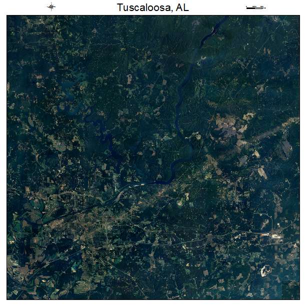 Tuscaloosa, AL air photo map