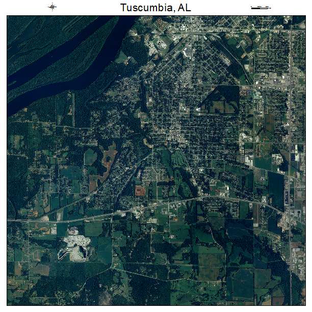 Tuscumbia, AL air photo map