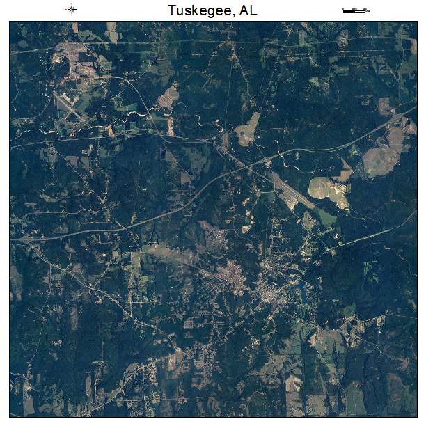 Tuskegee, AL air photo map