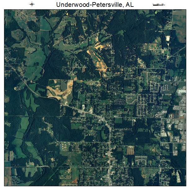 Underwood Petersville, AL air photo map