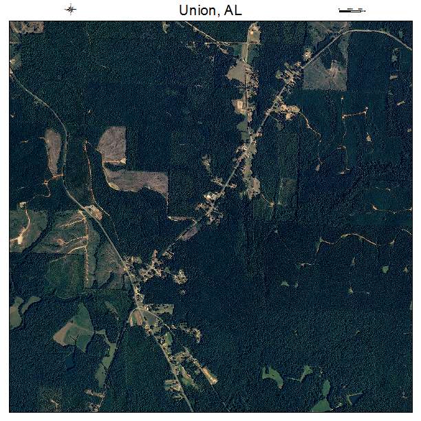 Union, AL air photo map