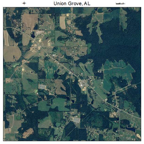 Union Grove, AL air photo map