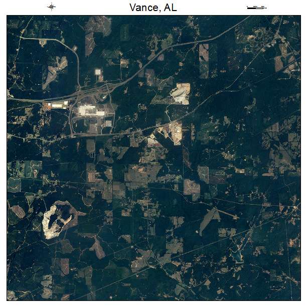 Vance, AL air photo map